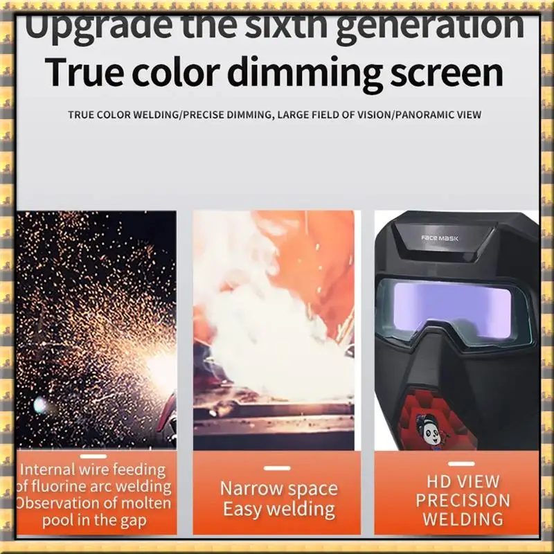 

AT03 Top True Color Auto-Dimming Welding Head Goggles New 4/5-9/9-13, With Grinding Support For TIG MIG ARC Plasma Cutting