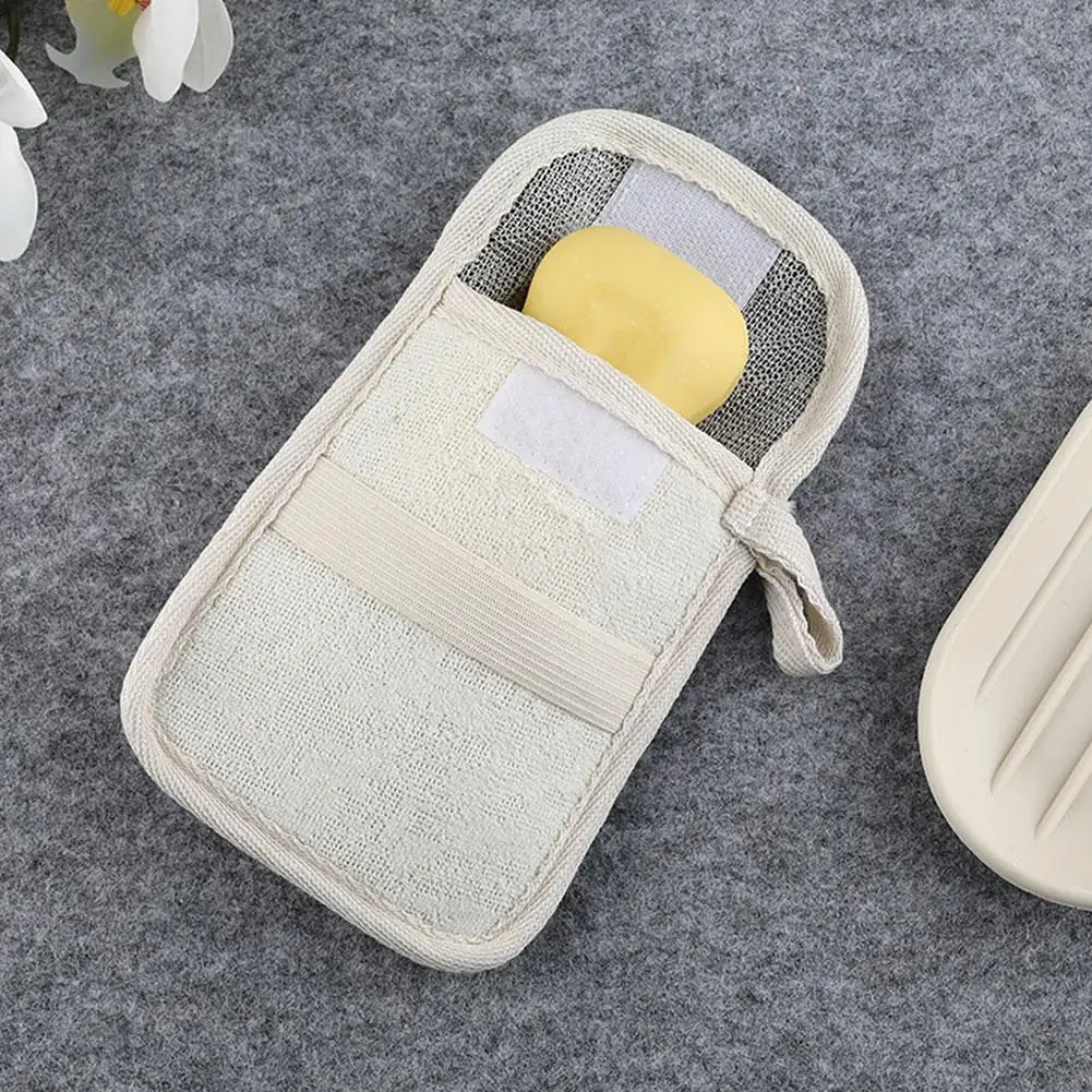 Bolsa de jabón de ducha, bolsa de malla de espuma, herramienta de lavado de baño, limpieza corporal, exfoliante, bolsa protectora, suministros de baño para el hogar