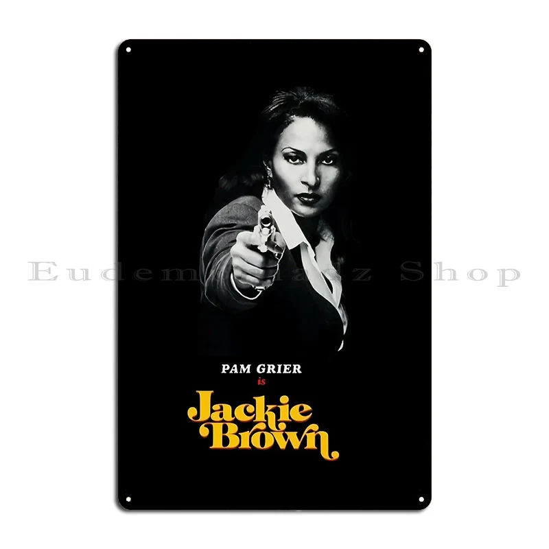 Pam Grier Jackie Brown 70s Tshirt Metal Plaque Poster Vintage Design Design Design Wall Mural Tin Sign Poster