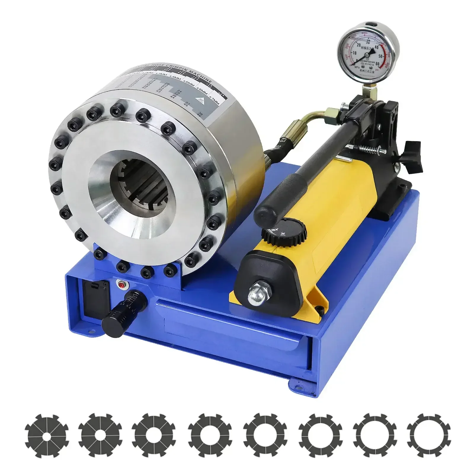 

High Pressure Manual Hydraulic Hose Crimper Hose Pipe Crimping Shrinking Machine with 8 sets of molds