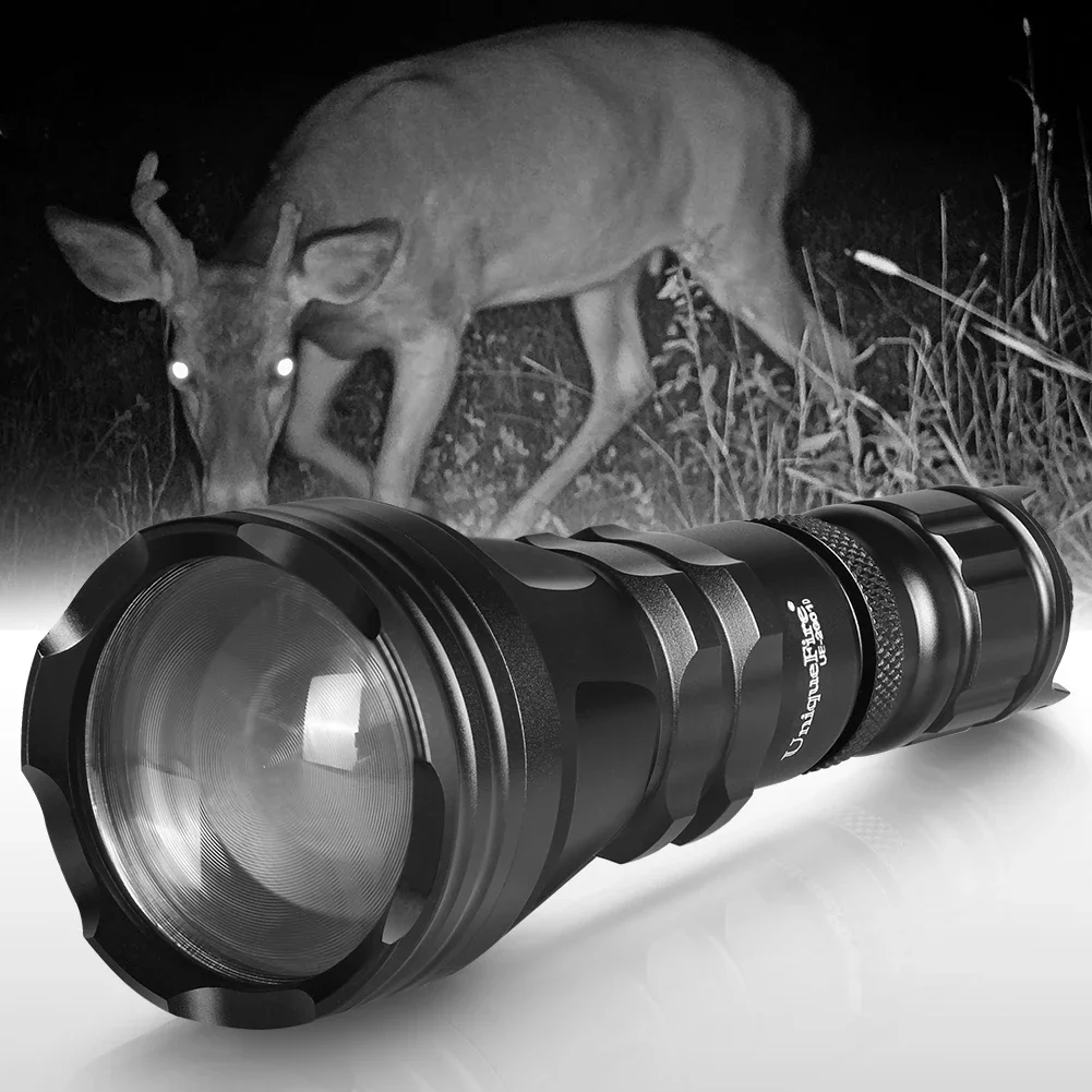 UniqueFire 2001D Vcsel 940NM 850NM LED Hunt Flashlight T20 Pro Zoom Fresnel Lens illuminator Night Vision Torch Lamp Max.1000M