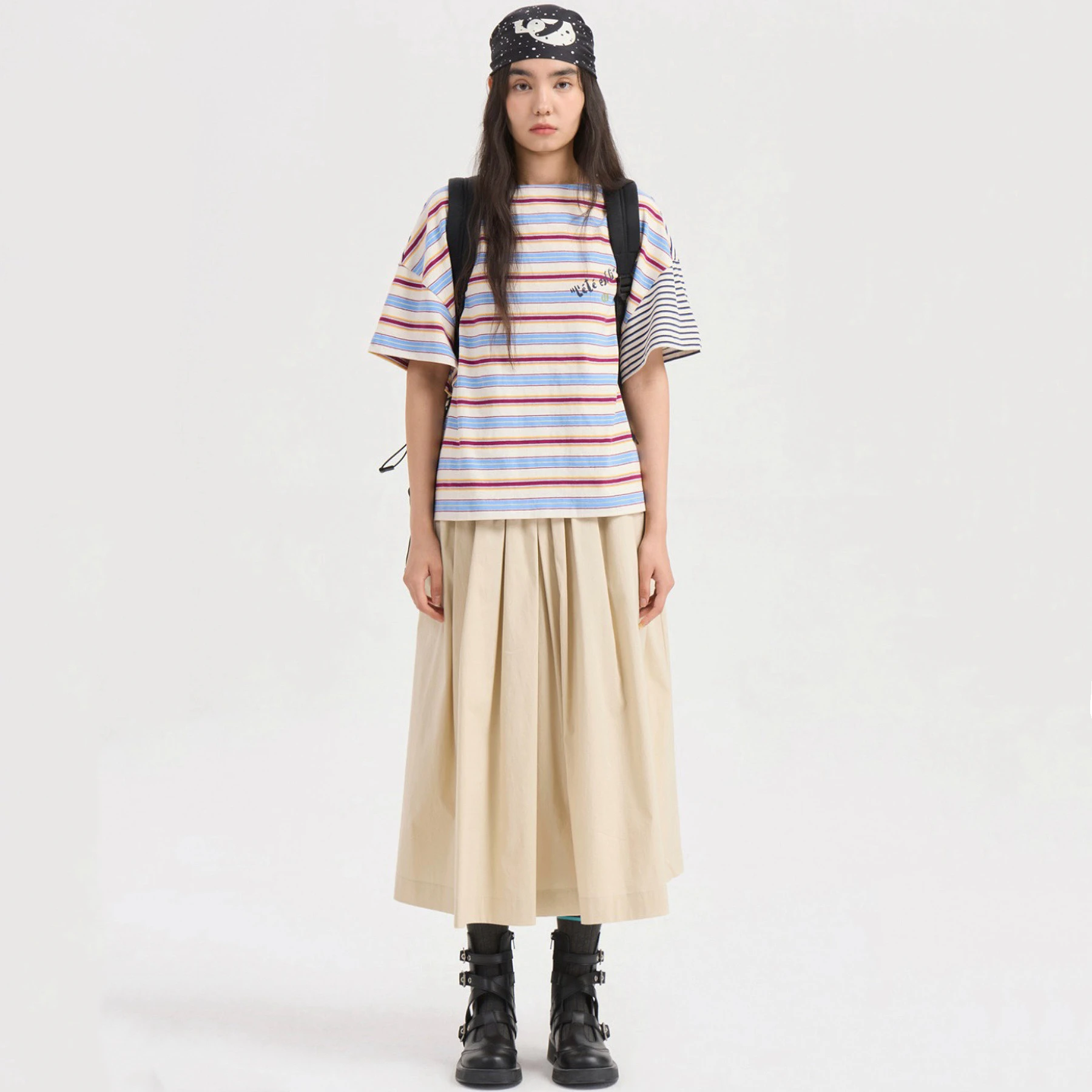 

LY 2023, осенняя повседневная плиссированная юбка с эластичной резинкой на талии и тыквой для похудения, рабочая одежда Sle Ci, подставка для поездок на работу