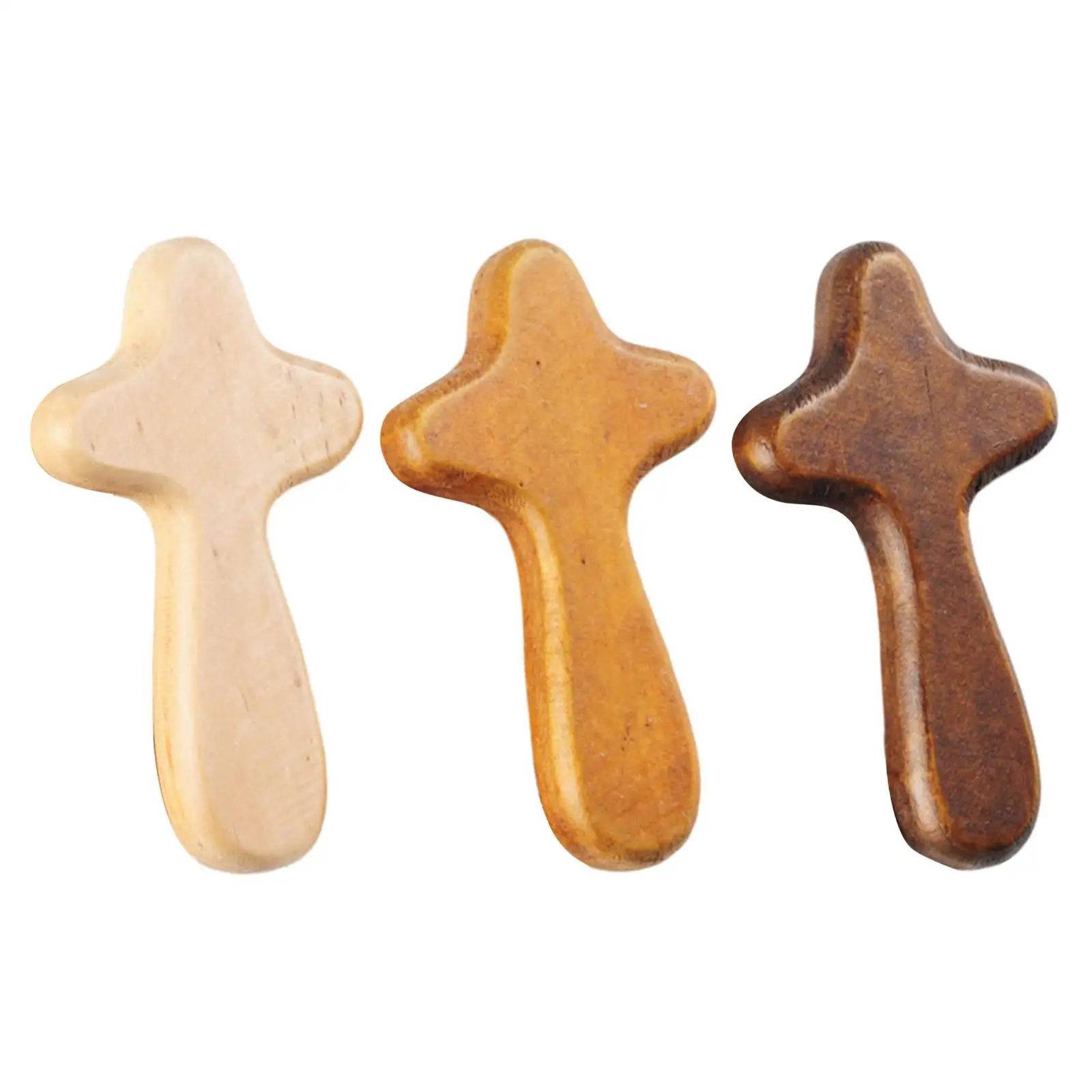 Wooden Cross Holding Cross Small Desk Home Small Cross Religious Decoration Hand Cross for Wedding Meditation Shelf Christian