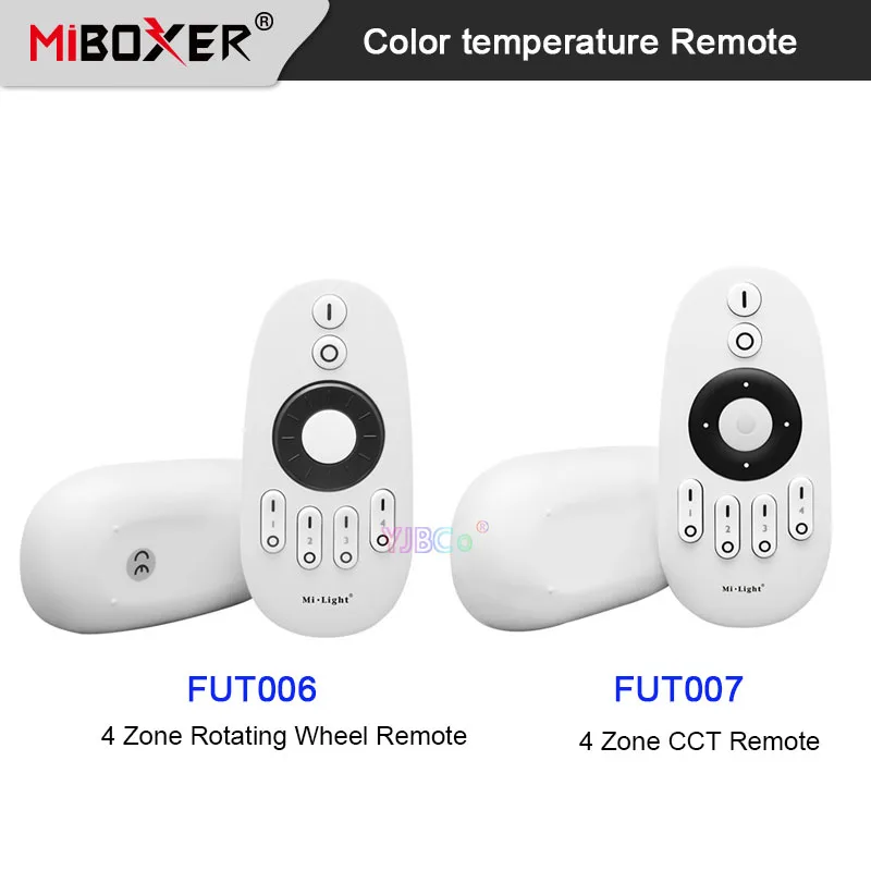 

Miboxer 2.4G 4 Zone Color temperature LED Controller Rotating Wheel Remote 3V dimmer Switch work for Milight CCT Series Light