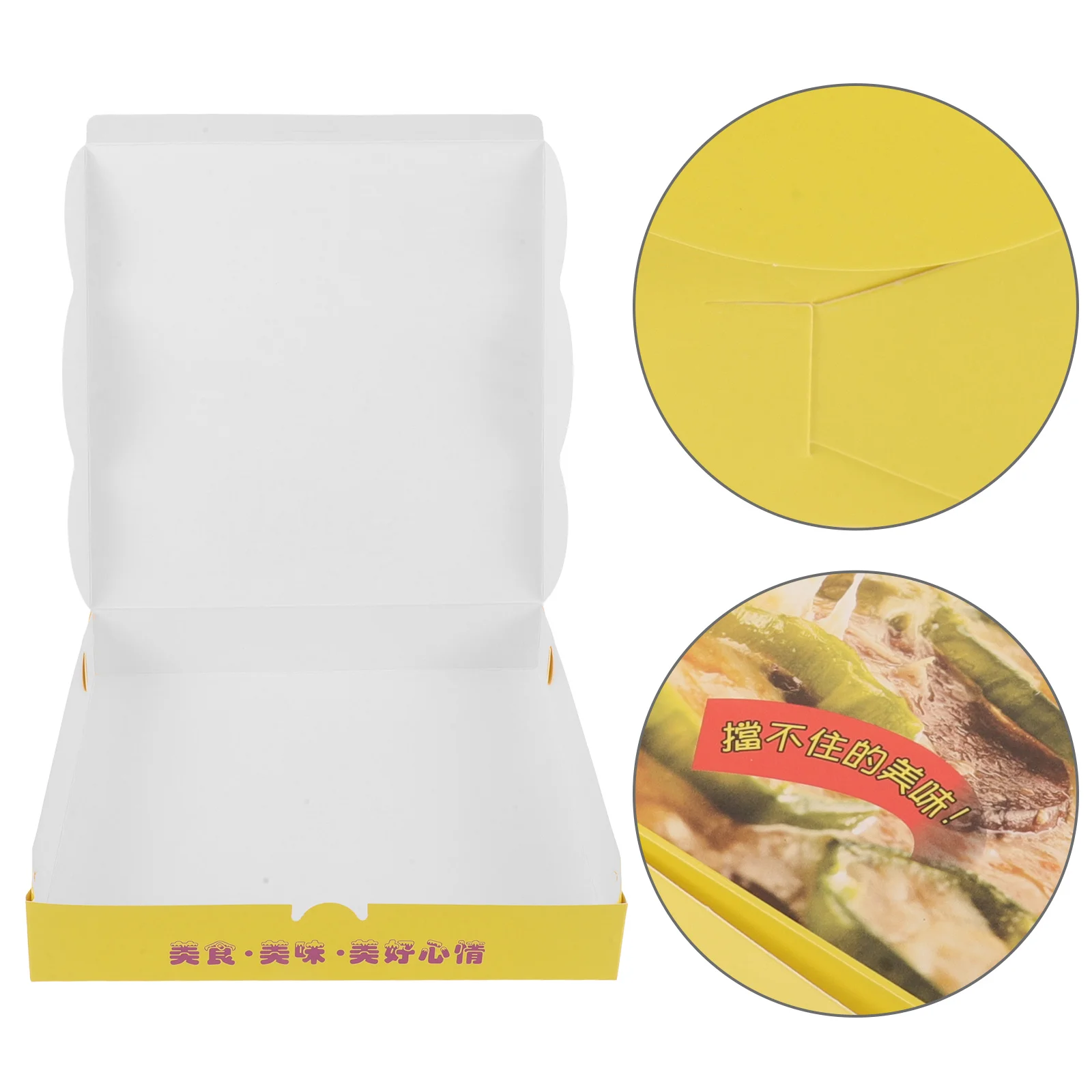 

40Pcs Yellow Kraft Pizza Boxes Small Cardboard Takeout Carrier Storage Container Pizza Party Favors Shipping Box