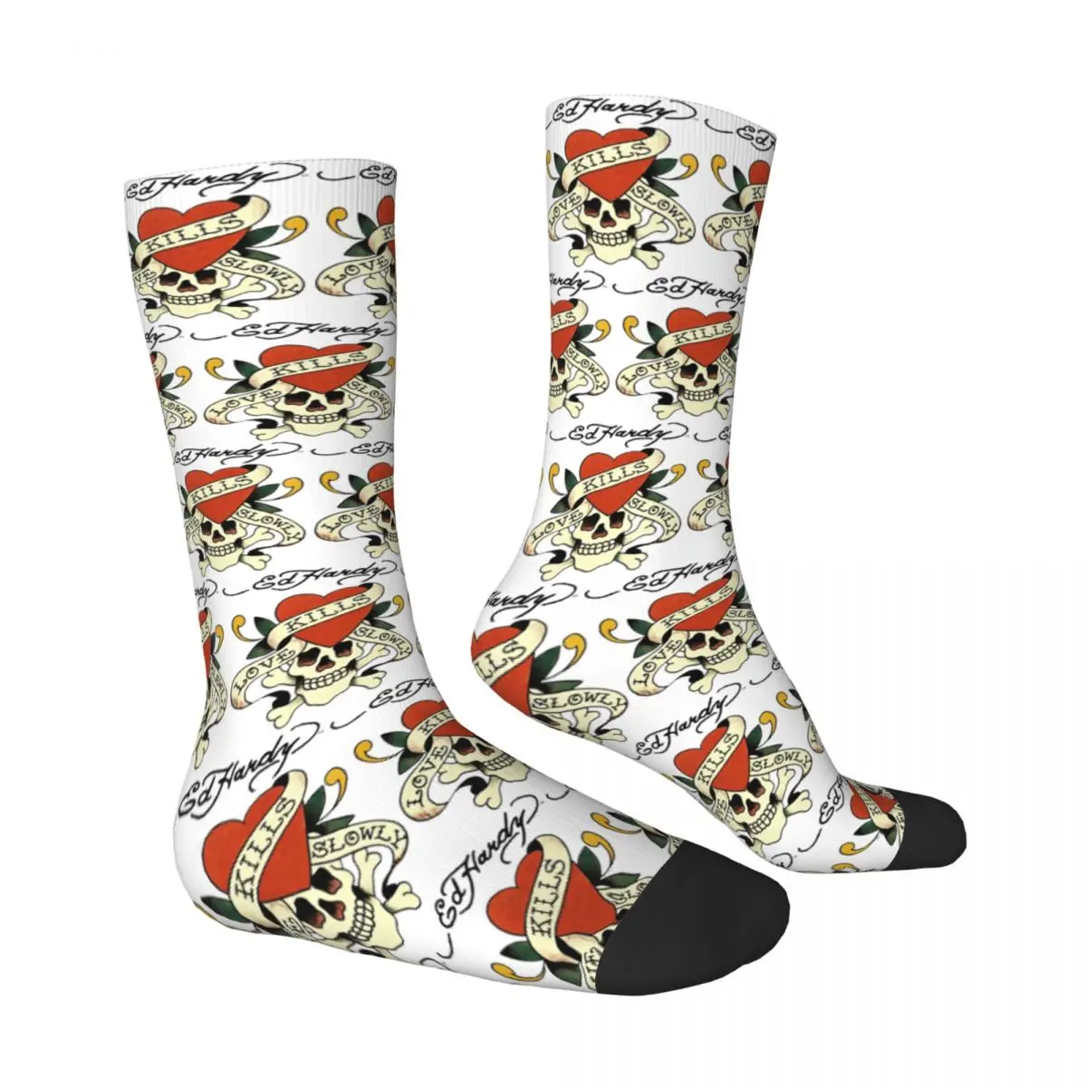 جميع المواسم إد هاردي الحب يقتل ببطء الجوارب Harajuku الرياضة الأوسط جوارب أنبوبية الهيب هوب جوارب للرجال النساء هدايا عيد الميلاد #4