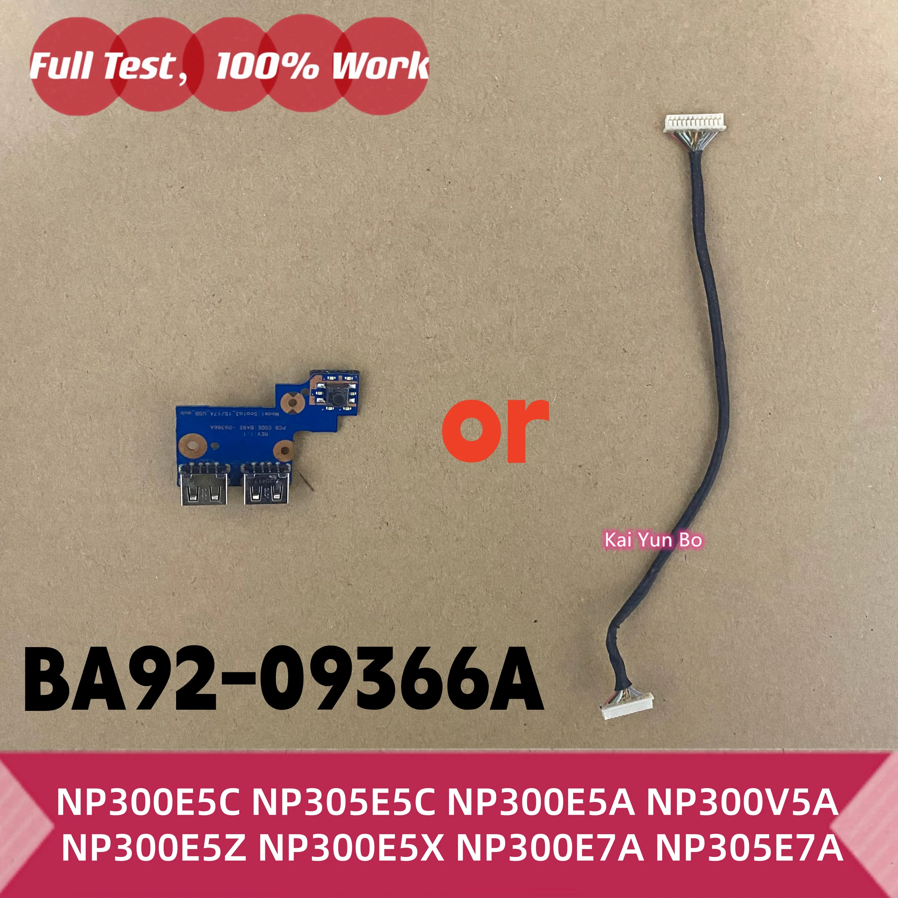 Placa ou Cabo do Botão de Energia USB para Samsung NP305 NP305E NP300E5C NP305E5C NP300E5A NP300V5A NP300E5Z NP300E5X NP300E7A NP305E7A BA92-09366A