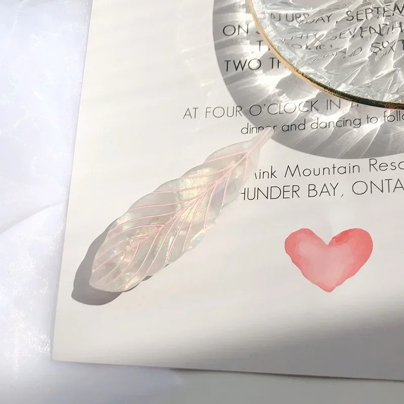 

Новые высококачественные женские простые заколки для волос, заколки из ацетата, цветущая мода, идеальный подарок, заколки с милыми листьями