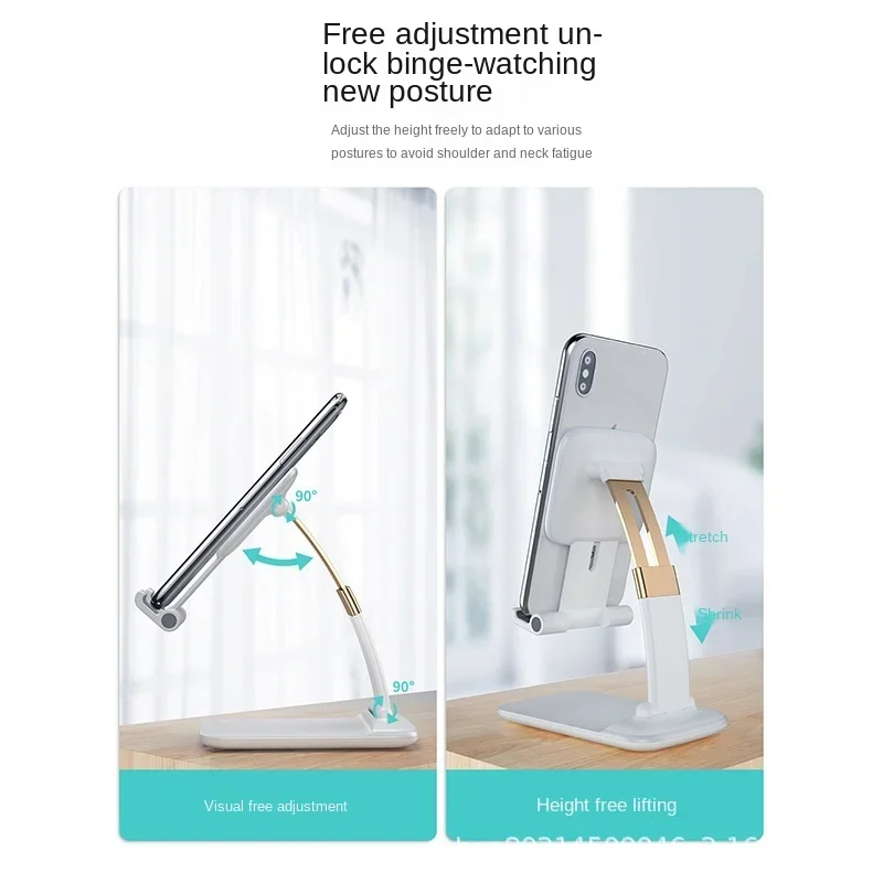 Support de bureau universel réglable en métal, pliable, pour IPhone 12 Pro Max Samsung Note 20 Ultra IPad tablette