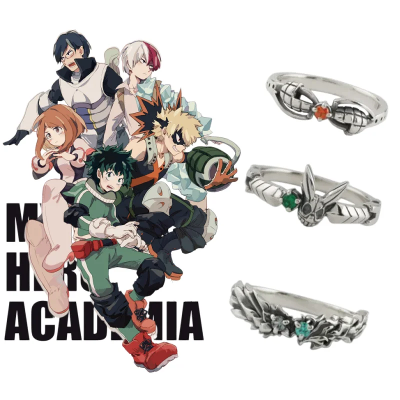 2026 My Hero Academia Bakugou Katsuki Kirishima Eijiro Shoto Todoroki Anel Acessórios de Moda de Desenho Animado Periféricos de Anime Presentes
