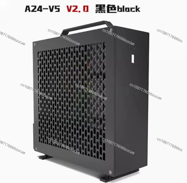 2024new Spot Lzmod Mini A24-V5 2.0 Dual Slot Single Display 1u Power Supply Itx Chassis Double-sided Chamfering