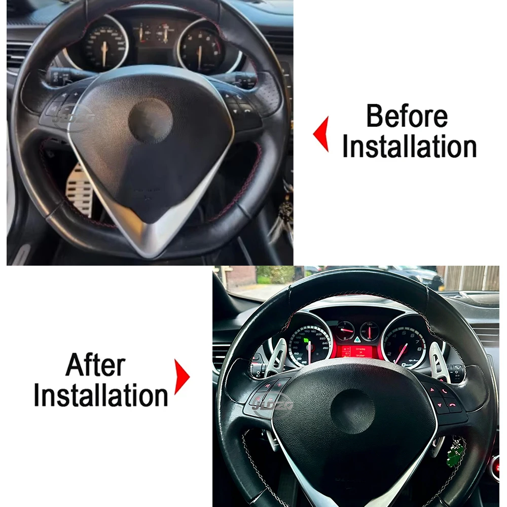 For Alfa Romeo Giulietta 2011-2020, Alfa MiTo 2010-2019 Car Steering Wheel Shift Paddle DSG Extension Gear Stickers Accessories