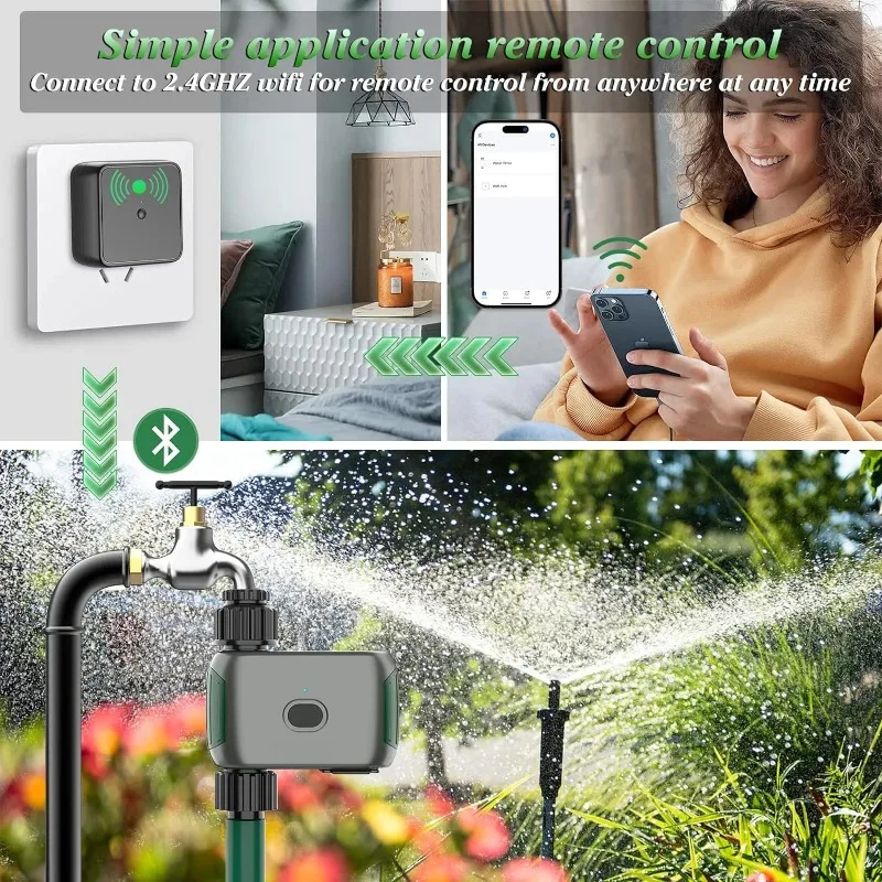 Intelligent WiFi Sprinkler Timer Water Valve Single Sprinkler Remote Control Irrigation System Mode Rain Garden Sprinkler Delay