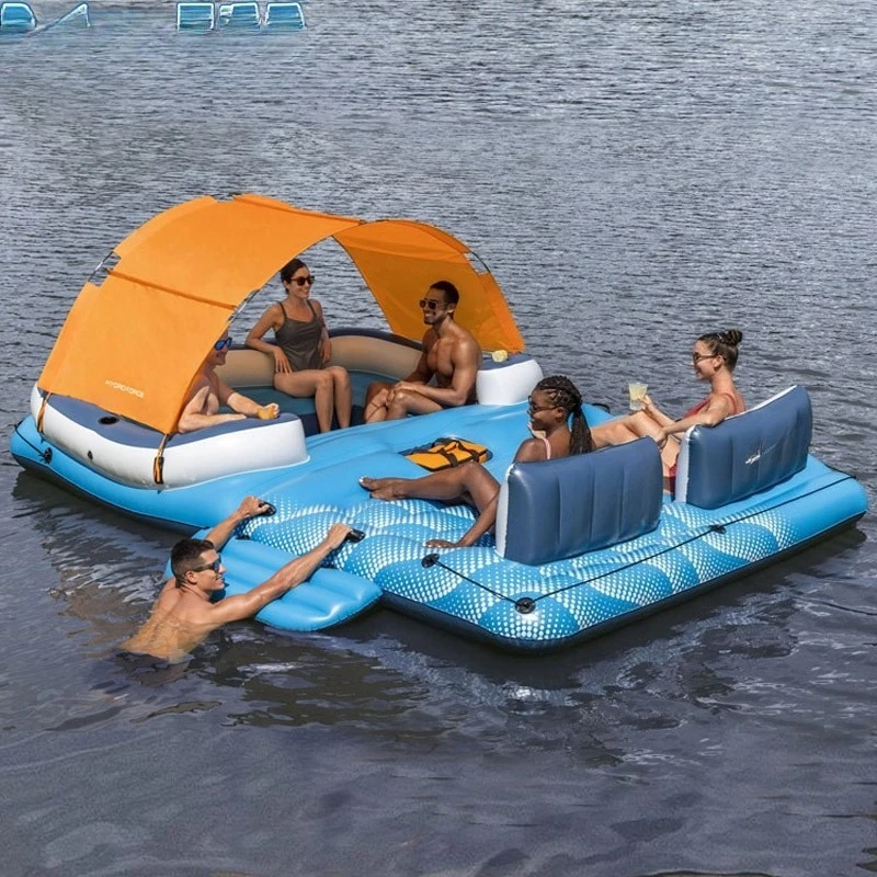 43105 super large water floating row floating bed ocean park lounge chair floating rest floating boat floating island