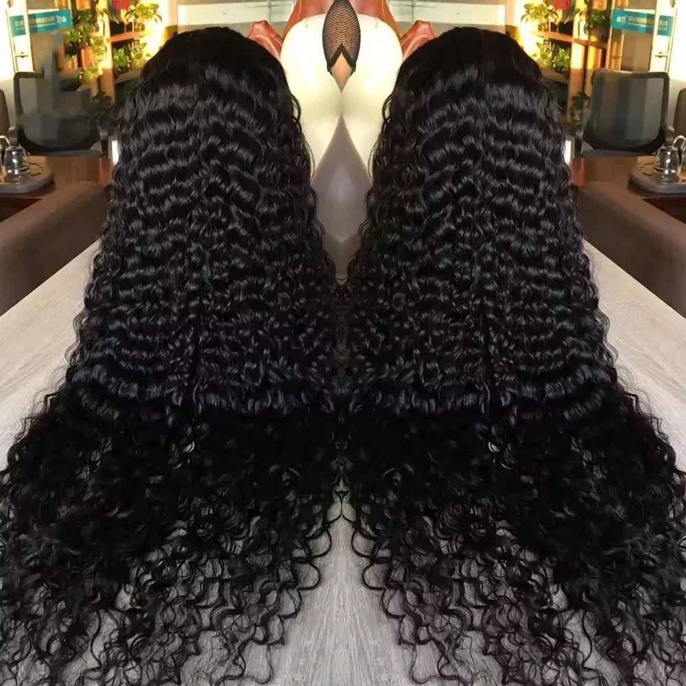 

13x6 HD Transparent Lace Front Kinky Curly Wig 250% Density Brazilian Remy Hair Pre Plucked With Baby Hair Natural Look