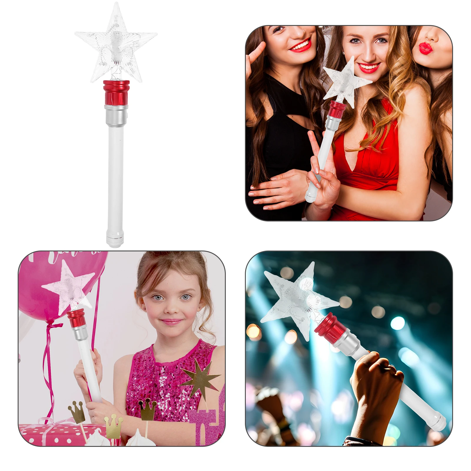 

1pcs Rotating With Star Up Fairy Wand For Party Festival Princess Angel Costume Accessories