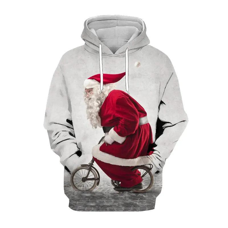 Men's Hoodie 3D Print Christmas Beer Sweater Adult Loose Funny Hoodie Men's Ladies Children's Tops Long Sleeves Autumn