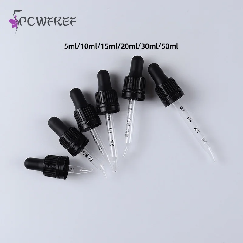 Essential Oil Dropper Head Glass Elbow Graduated Dropper Head Droplet Bottle Accessories Beauty Makeup Skincare Tools