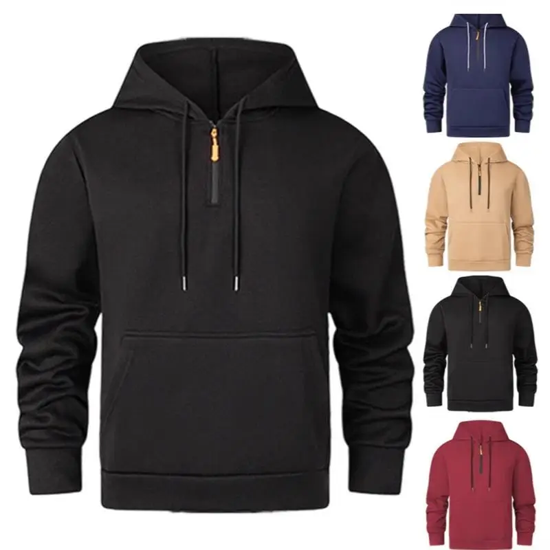 

Men's Fashionable Sportswear Hoodie Zip-Up Sweatshirt Polyester Fiber Spring Autumn Thickened Warm Unisex Color