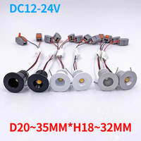 Mini Light Small Led Spotlight Downlight Display Cabinet Bar 12V-24V Ceiling Embedded Staircase Lamp1W 2W 3W 4W Focus Recessed