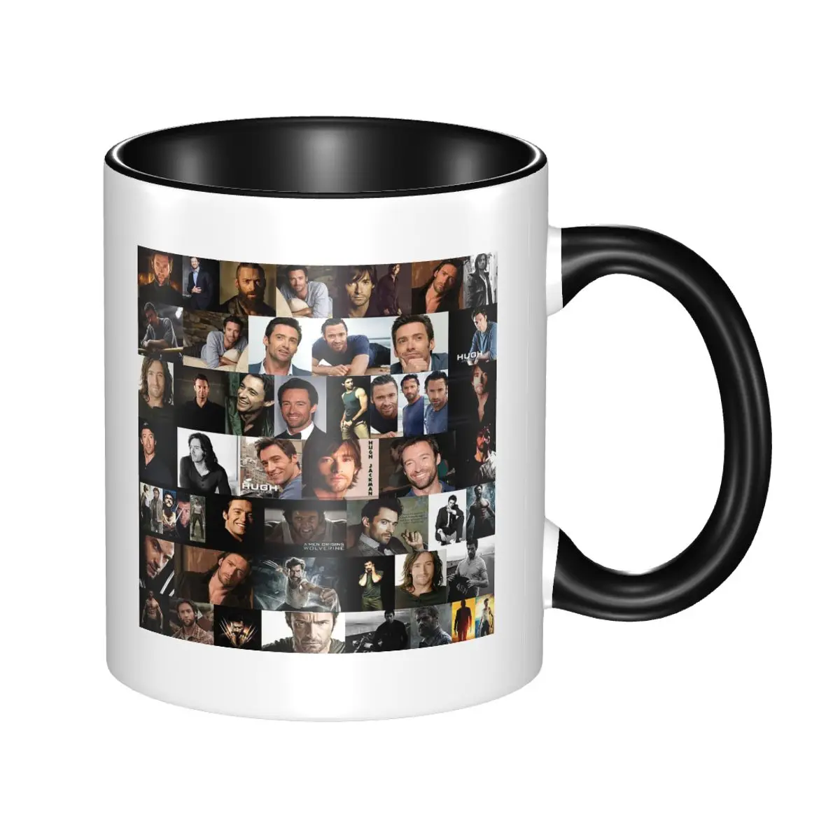 Hugh Jackman Seamless Photo Collage Mug Funny Ceramic Coffee Cups Tea Mugs Milk Cup Drinkware Gifts for Friends