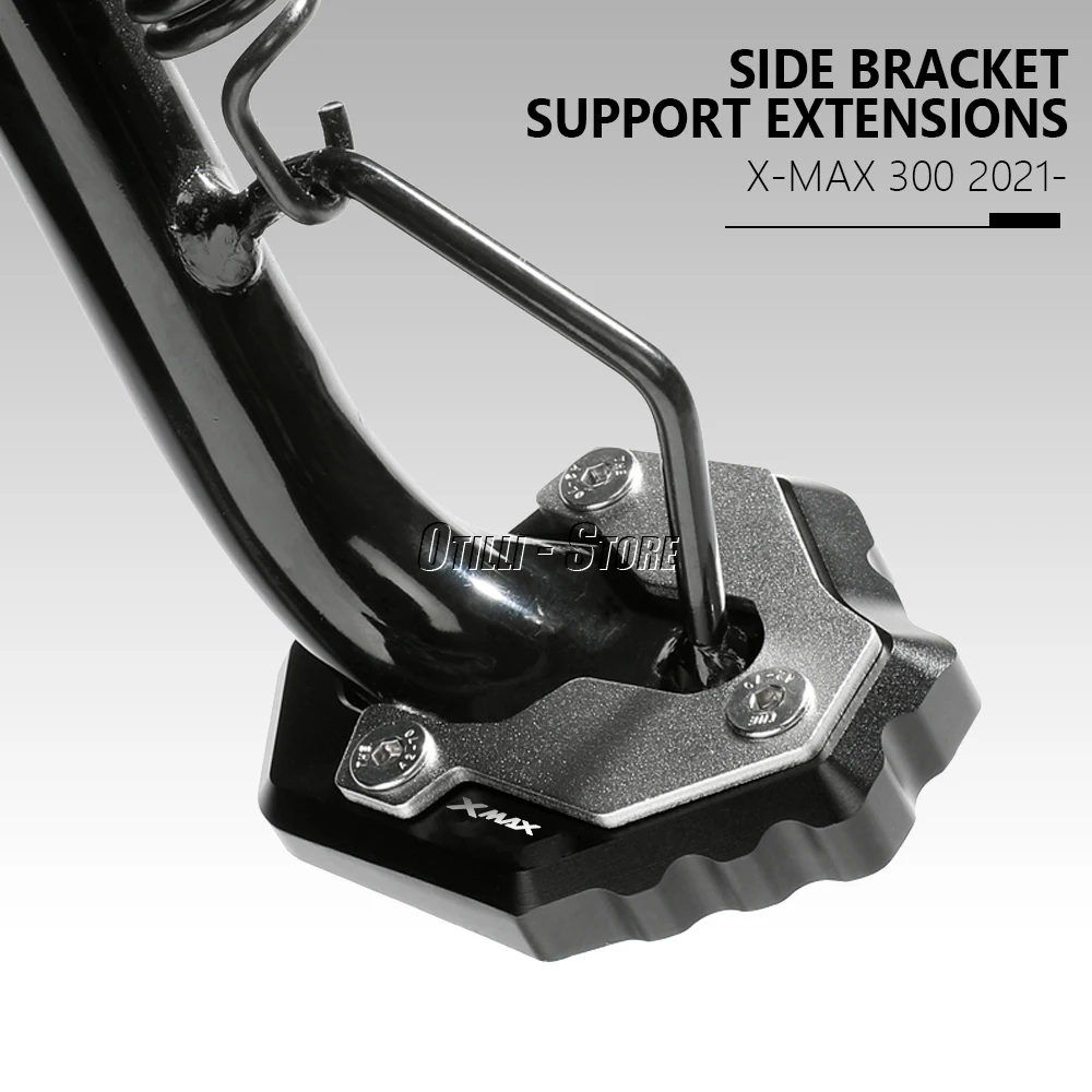 For YAMAHA XMAX X-MAX 300 XMAX300 2021 2022 Kickstand Side Stand Extension Enlarger Pad Side Bracket New Motorcycle Accessories