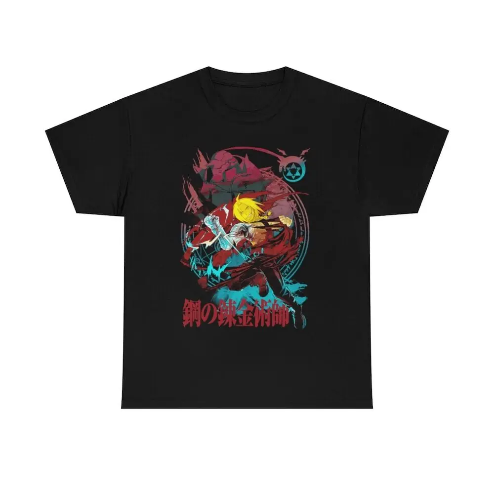 edward elric new t-shirt Brothers digital anime cool anime graphic tee High Quality 100%Cotton Short Sleeve