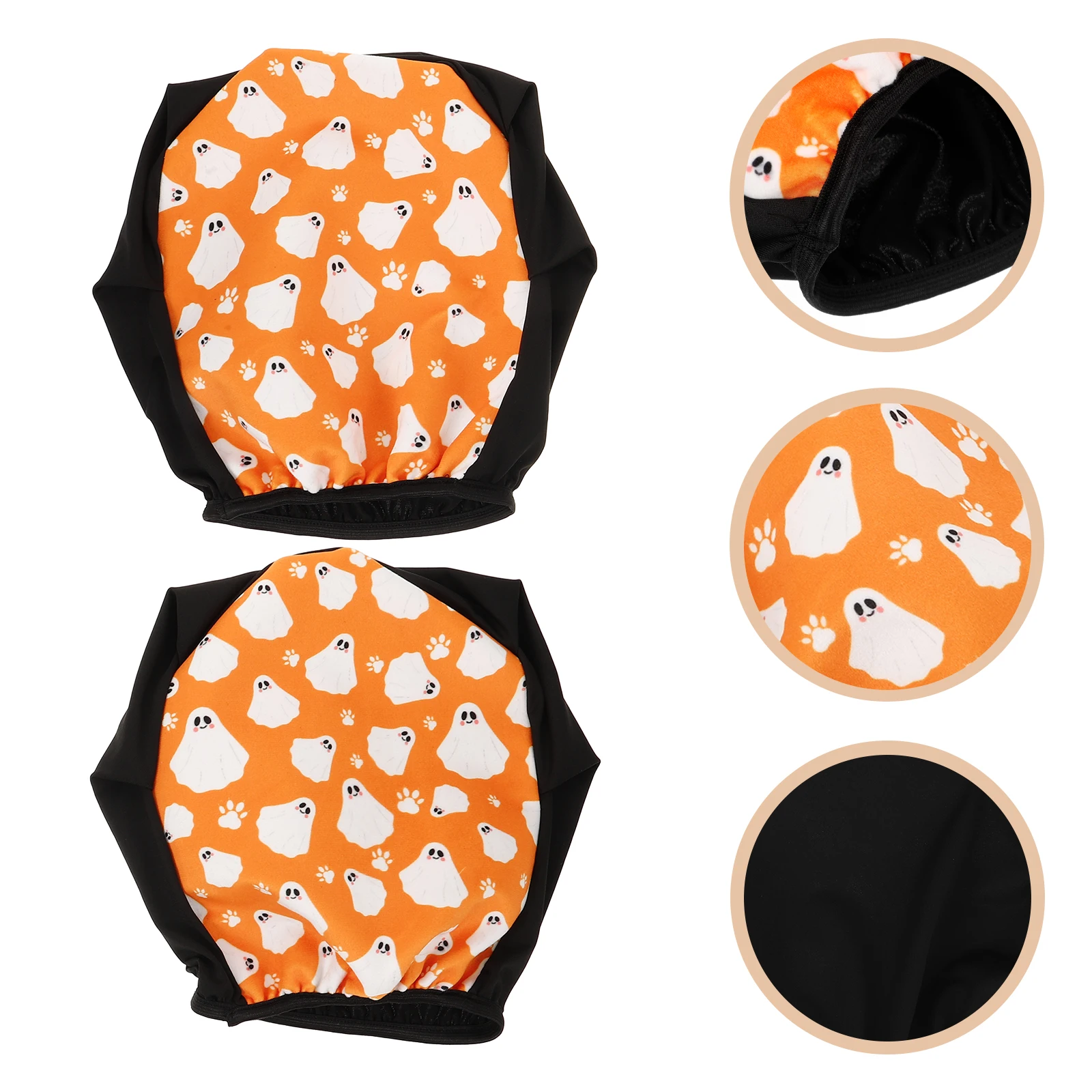 

2pcs Car Headrest Cover Cartoon Design Durable Protective Sleeve Easy Install Sturdy Auto Interior Accessory Headrest Protector