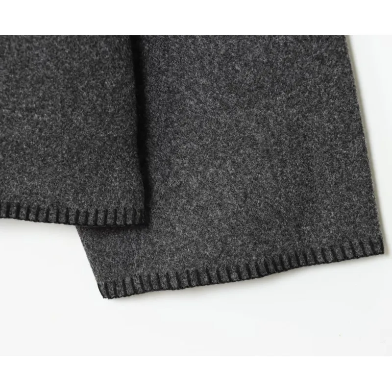 سترة صوف نسائية مع كتف عريض للخريف عتيقة برقبة عالية وأكمام طويلة معاطف للسيدات قطع علوية أنيقة كاجوال للسيدات #6