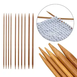 2/4PCS 36cm Double Pointed Knitting Needles Straight Bamboo Crochet Hook DIY Sweater Weave Knitting Tools Size 2-10mm