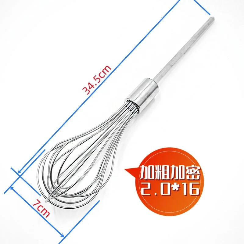 

Stainless Steel Whisk Long Thick Drill Mixer Attachment For Baking Cooking Kitchen Tools Hand Mixer Replacement