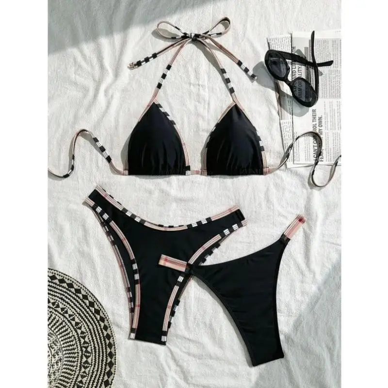 

Bla Bikini Set Y 647 Tee-piece Color Blo Design Women's Faionable Spor Casual Svel Outfit for Autumn
