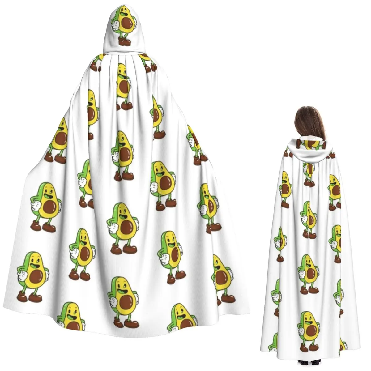 

Просто мальчик, который любит авокадо, длинный плащ с капюшоном, средневековый костюм ведьмы, накидка для косплея, пальто на Хэллоуин для взрослых, унисекс
