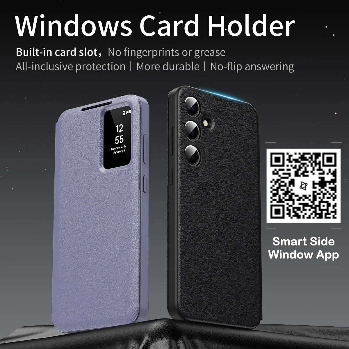 

Чехол Smart View Window для Samsung Galaxy S26 Pro S25 Edge S24 S23 FE S22 + Ultra A57 A37 A27 A17 A07 Чехол из искусственной кожи с слотом для карт