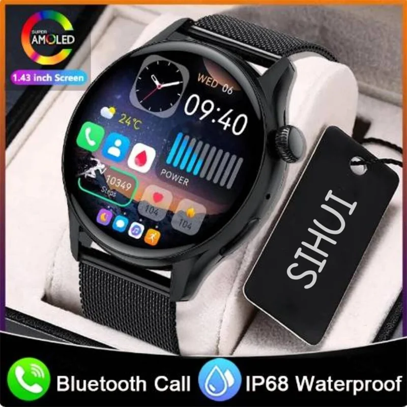 Smart Watch Men AMOLED Screen Always Display Time Bluetooth Call IP68 Waterproof Sports health Women Smart watch For Women ios