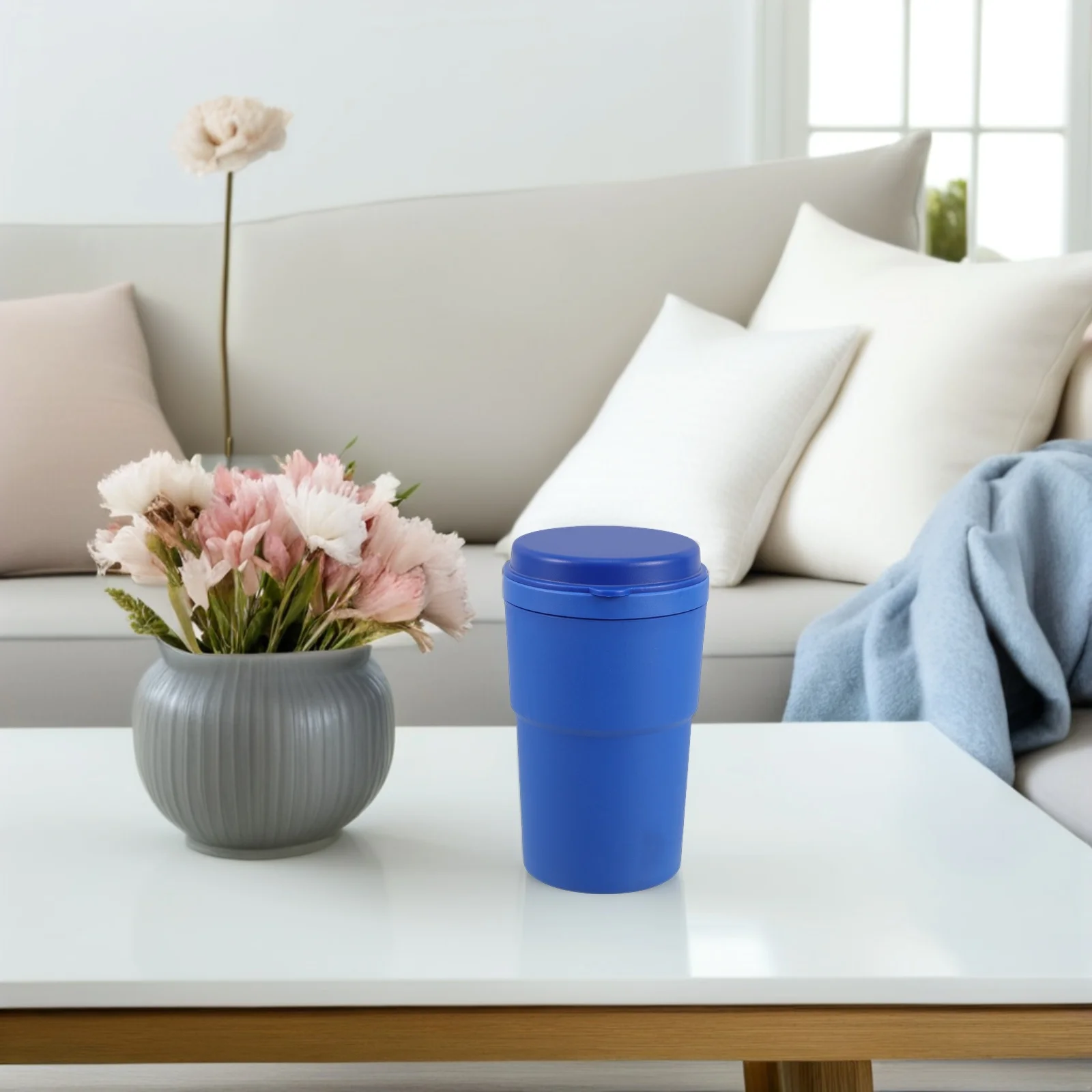 

Car Ashtray Portable Cigarette Holder Multifunctional Automotive Interior Cup Holder Trash Can With Lid For Vehicle Home