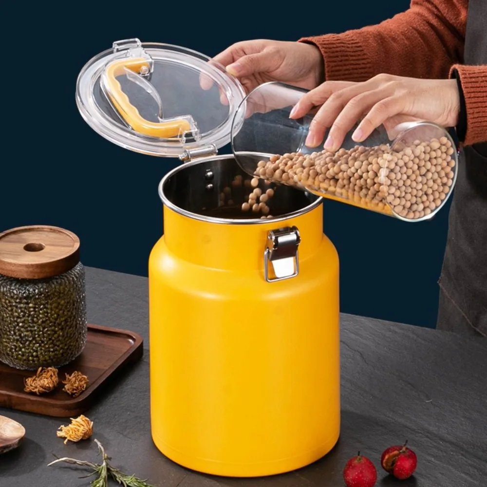 

Insect-Proof Stainless Steel Sealed Tank Moisture-Proof Extra Thick Rice Can Colorful Airtight Tea Storage Tank