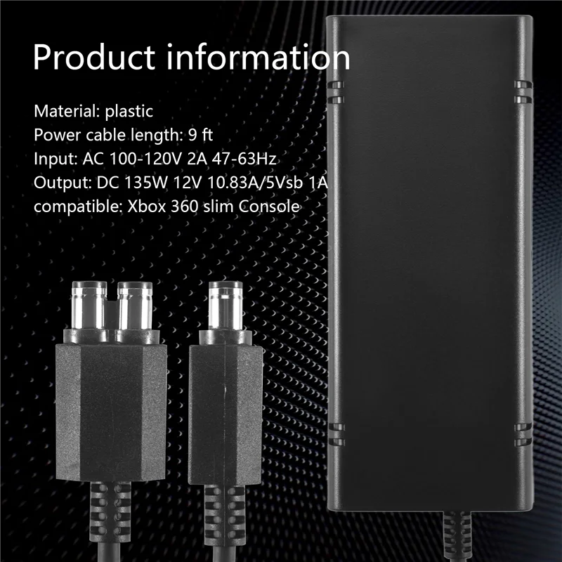 ل 360 سليم محول التيار المتردد إمدادات الطاقة الطوب إمدادات الطاقة 135 واط امدادات الطاقة شاحن الحبل ل 360 سليم وحدة التحكم 100-120 فولت-B