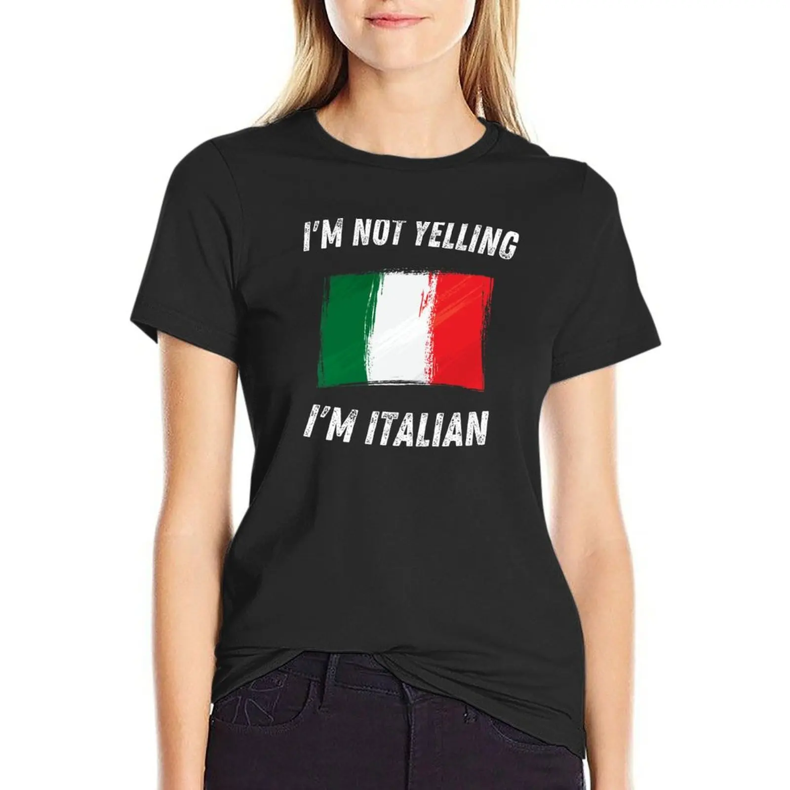 I'm Not Yelling I'm Italian T-Shirt funnys Female clothing Aesthetic clothing t-shirts for Women pack