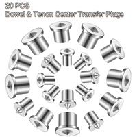 20pcs Alloy Steel Dowel and Tenon Center Transfer Plugs 1/4 Inch Silver Durable 5x6mm 5x8mm 5x10mm 5x12mm Woodworking Dowel