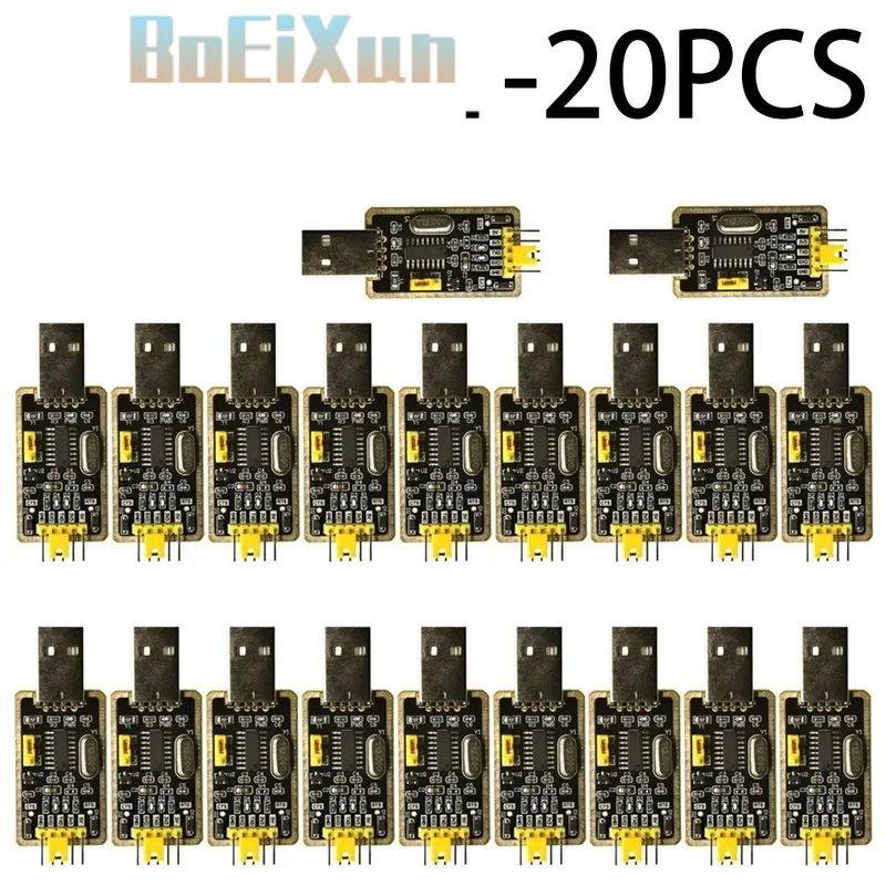 1-20PCS CH340G USB to TTL Serial Adapter with 3.3V/5V Switch TX/RX LEDs for Arduino ESP8266 STC MCU