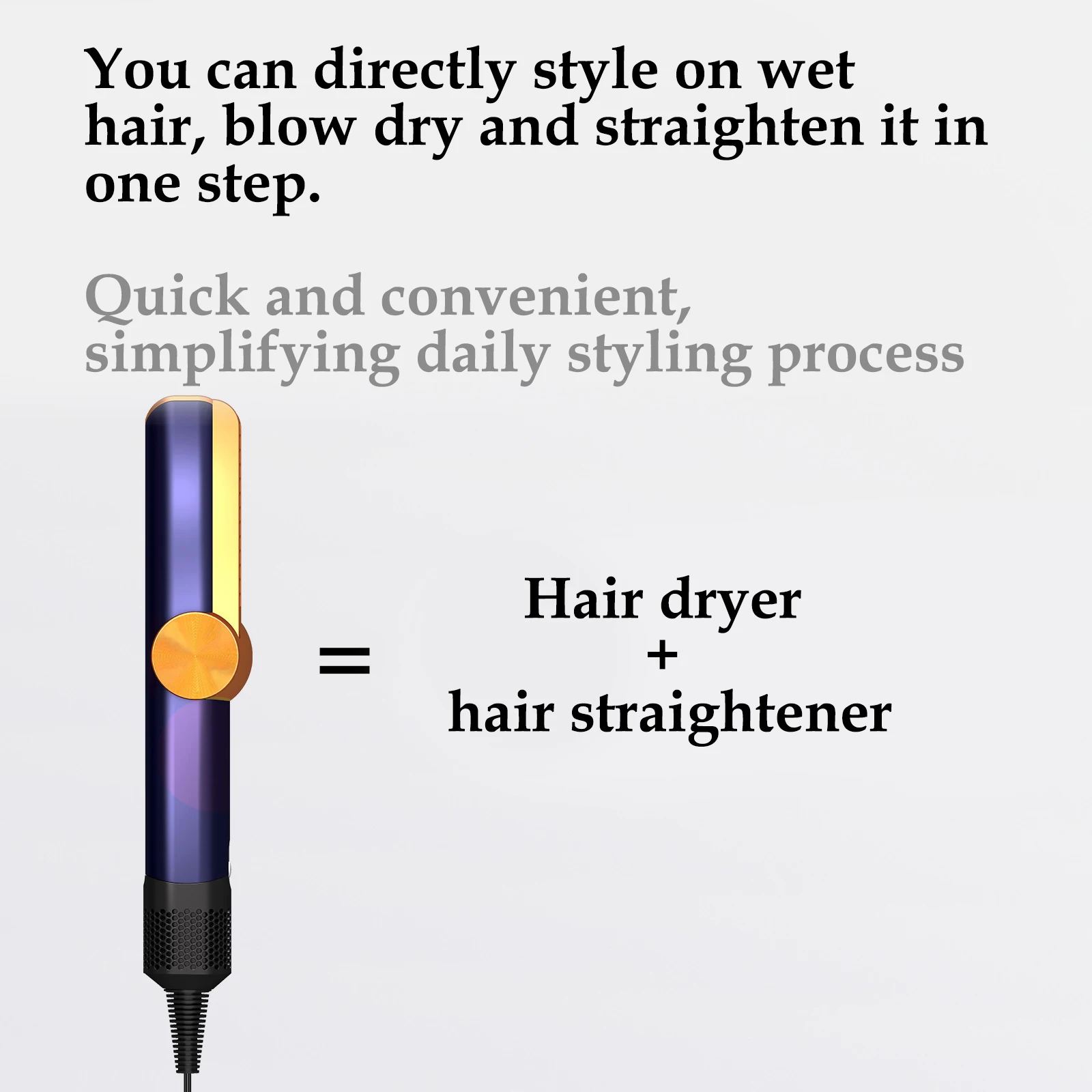 

2-in-1 Hair Dryer Straight Hair Wet Dry Do Not Hurt Hair Big Brands OEM Factory Blow Dryer Hair Straightener HT01 The Same Model