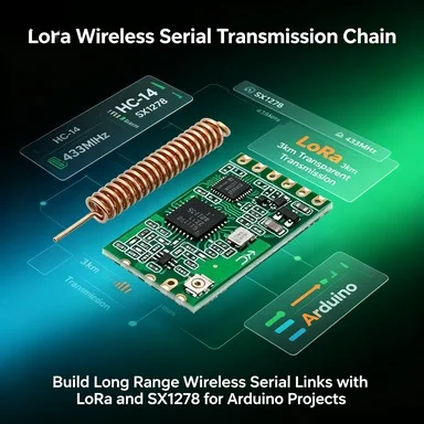 HC-14 433MHz LoRa Module SX1278, 3km UART Transparent Transmission 3-5.5V