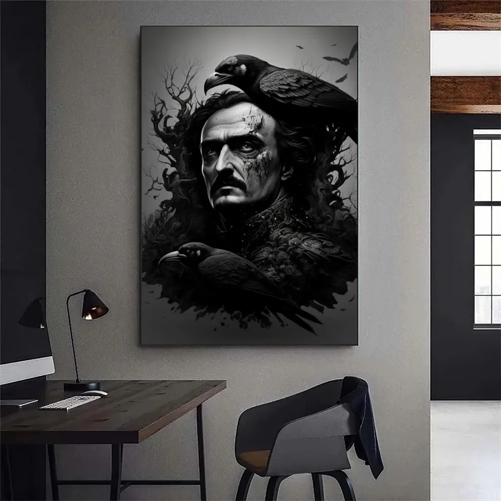 Edgar Allan Poe Poster Gallery Prints Painting Wall Canvas Pictures Living Room Sticker Small