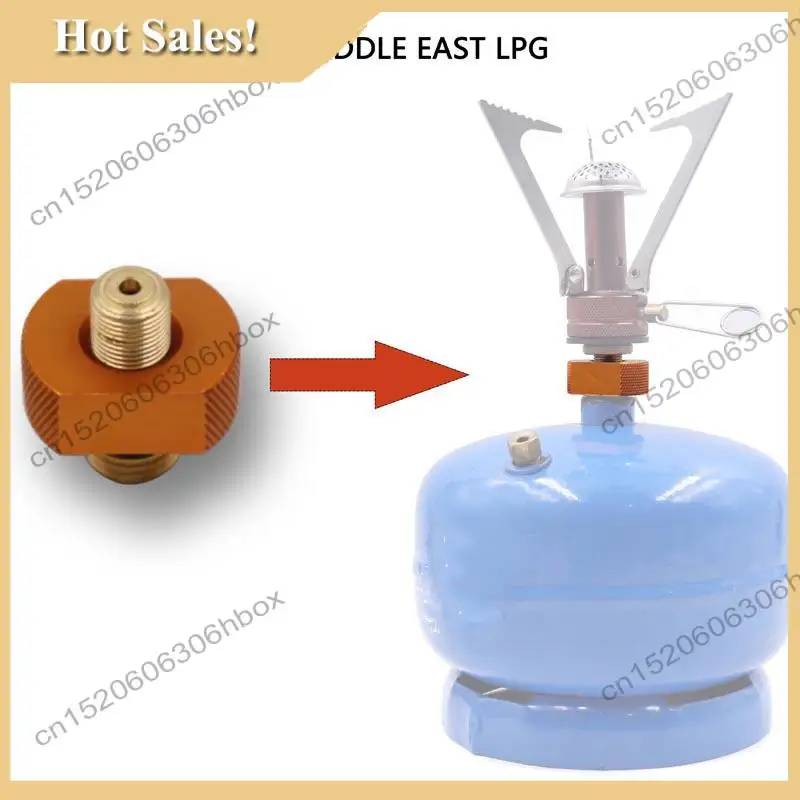 

-HOPE Outdoor Camping Hiking Picnic Gas Tank Adapter Stoves Connector Conversion Split Type Gas Furnace Connector