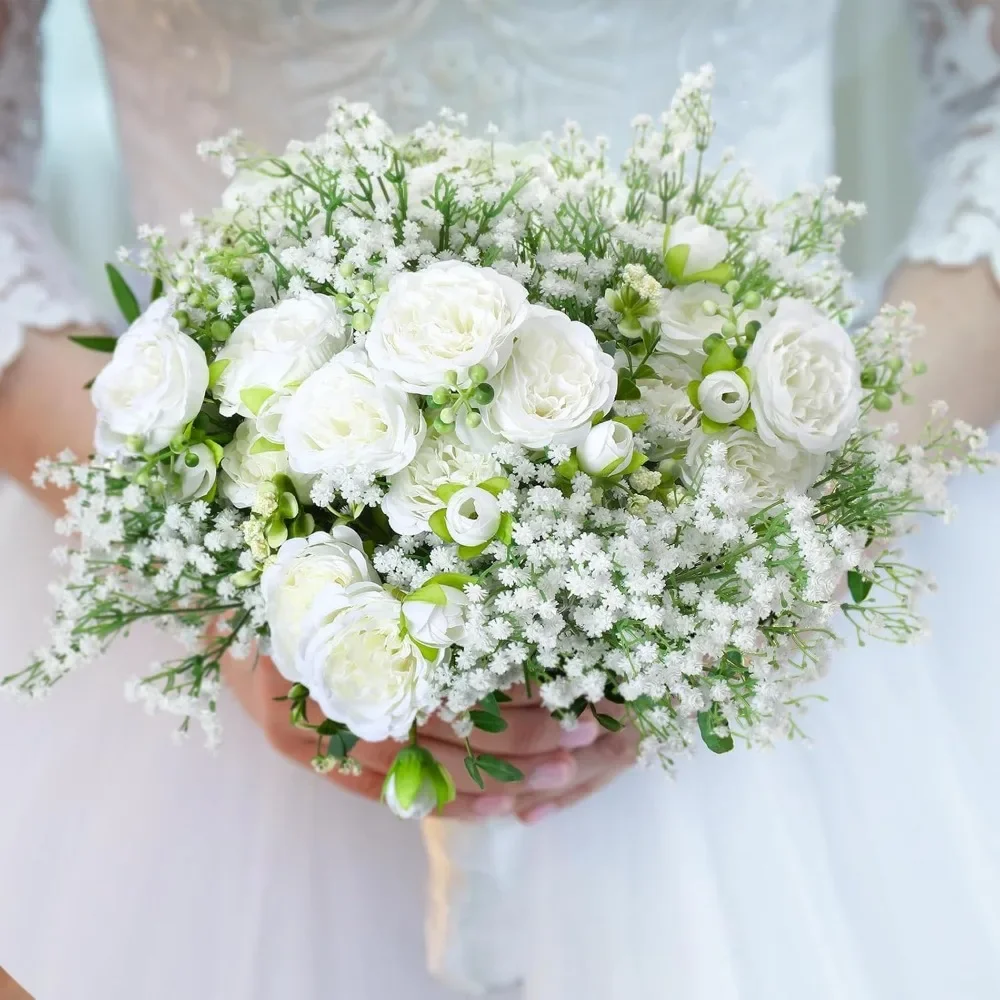 

Artificial Gypsophila Flowers Bouquets , 20.5 Inch Faux Gypsophila Flowers DIY Floral Bouquets Real Flowers for Wedding Decor