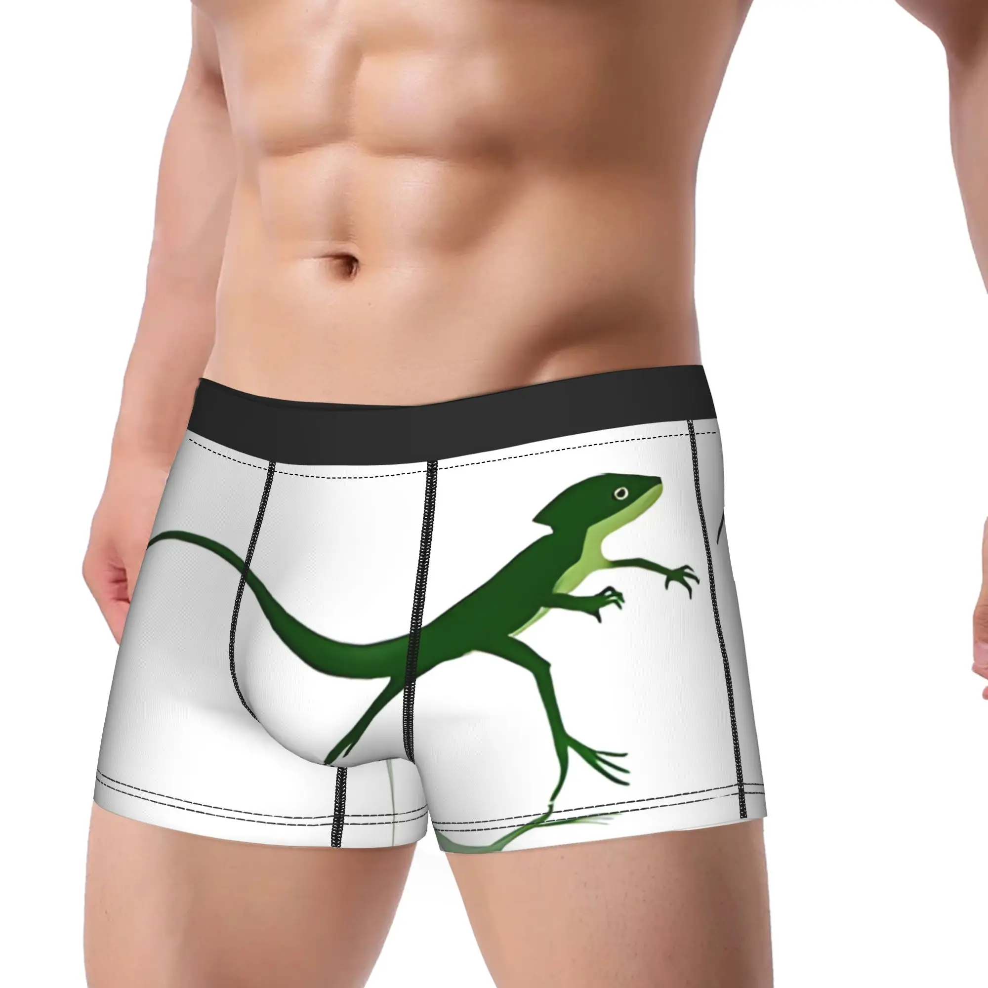Jesus Lizard Underpants Homme Panties Man Underwear animal Print Shorts Boxer Briefs