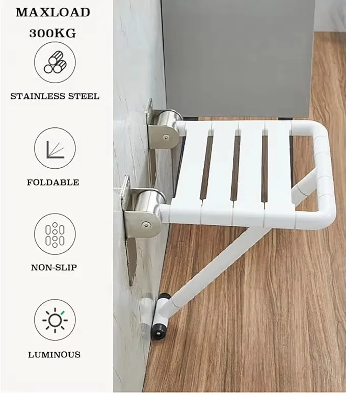 Simplywalk Stainless Steel 110KG Bath Shower Chair Wall Mounted Shower Room Disabled People MDR Certification Long-term Partner