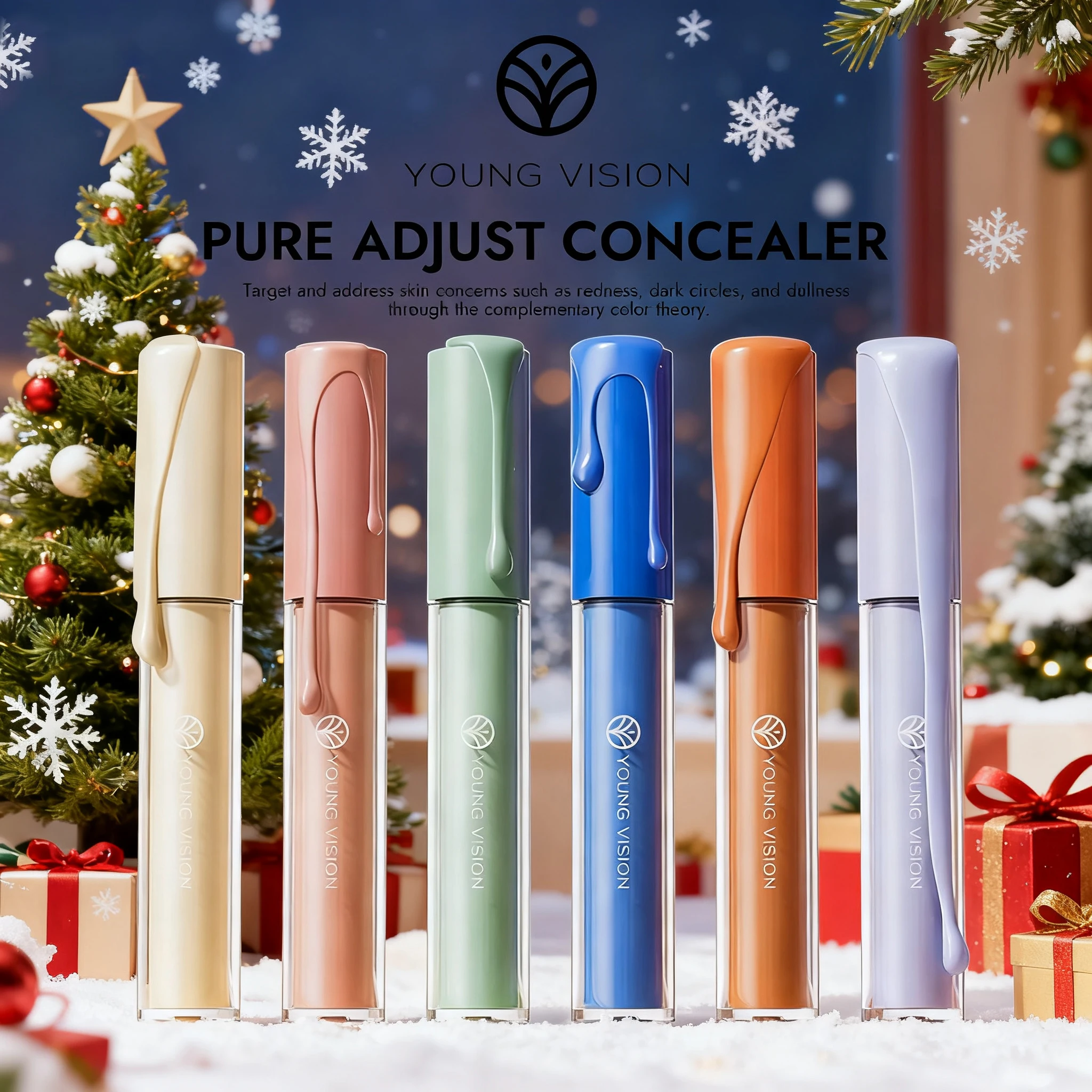 YOUNG VISION – correcteur hydratant frais, 6 couleurs, illumine le teint et couvre les imperfections et les cernes