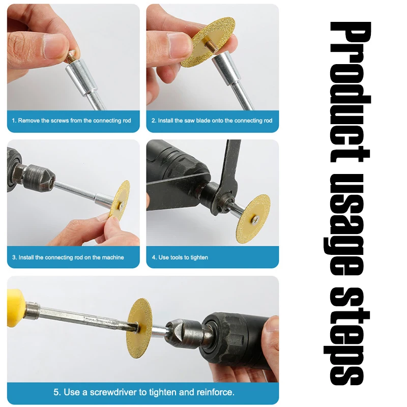 Lame de scie diamantée M10, meuleuse d'angle, perceuse à main électrique, adaptateur de bielle, outils de coupe pour sculpture sur pierre en céramique, 40mm